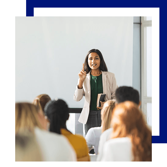 Woman Holding A Speech — Stoughton, WI — Rock Realty LLC Woman Holding A Speech — Stoughton, WI — Rock Realty LLC