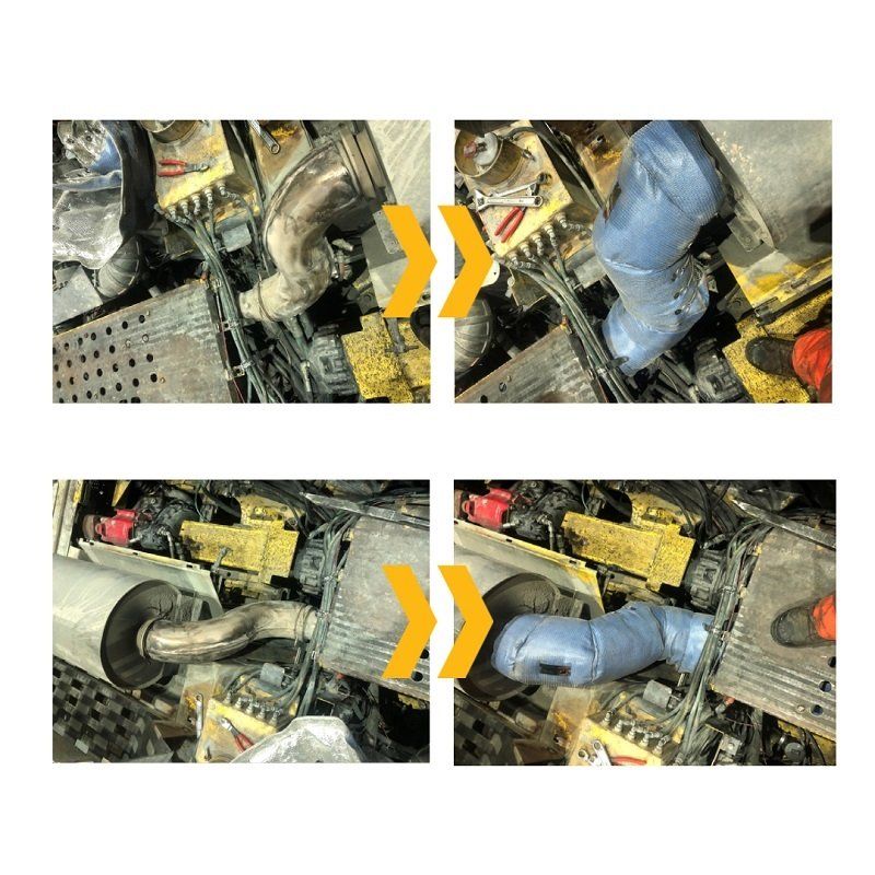 Before & After Thermal Exhaust Blankets Thermal Blanket Trial Success Story