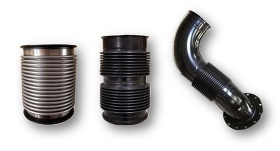 Haul truck's exhaust bellows