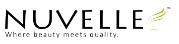 The logo for nuvelle where beauty meets quality.