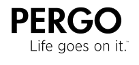 A black and white logo for pergo life goes on it.