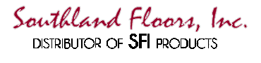 A logo for southland floors inc. distributor of sf1 products
