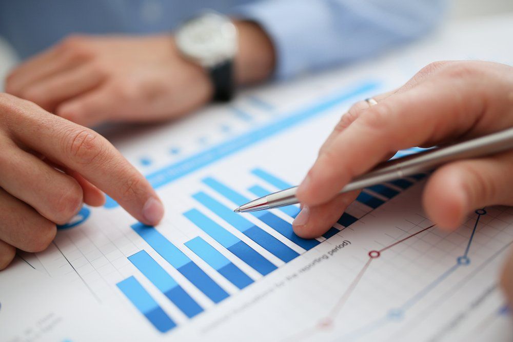 A Person Is Pointing at A Graph with A Pen — Early Bird Accounts in Tamworth, NSW