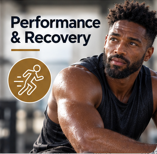 Man optimizing health with repair and recovery
