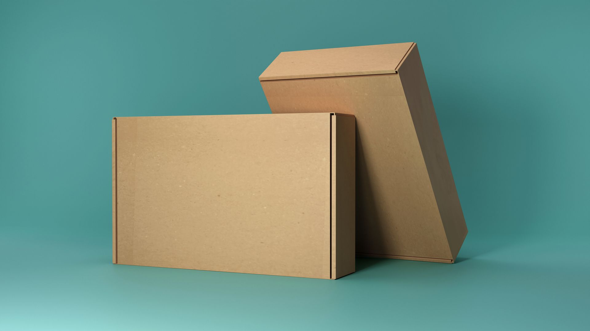 Empty cardboard boxes with lid closed for self-storage in Akron, OH, by Guardian Self Storage/Mutual Mini Storage