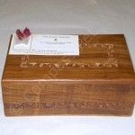 Lightly Carved Cedar Wood Urn - Sydney, NSW - Compass Pet Heritage Cemetery & Crematorium
