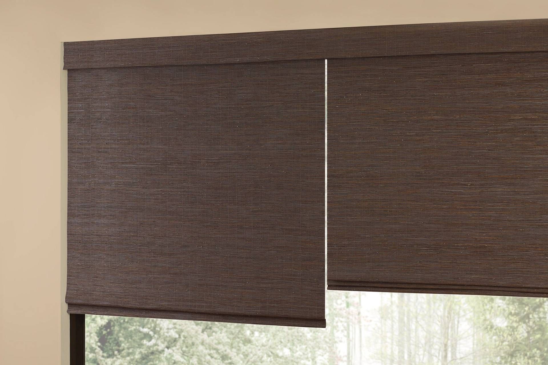 A close-up shot of Hunter Douglas Provenance® Woven Wood Shades near Wichita, Kansas