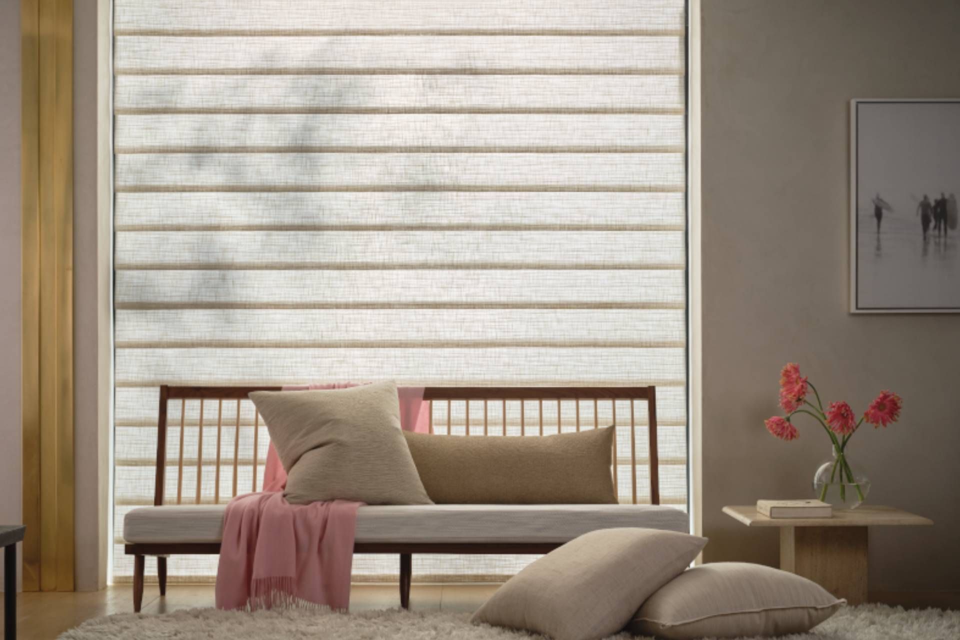A close-up shot of Hunter Douglas Vignette® Roman Shades near Wichita, Kansas
