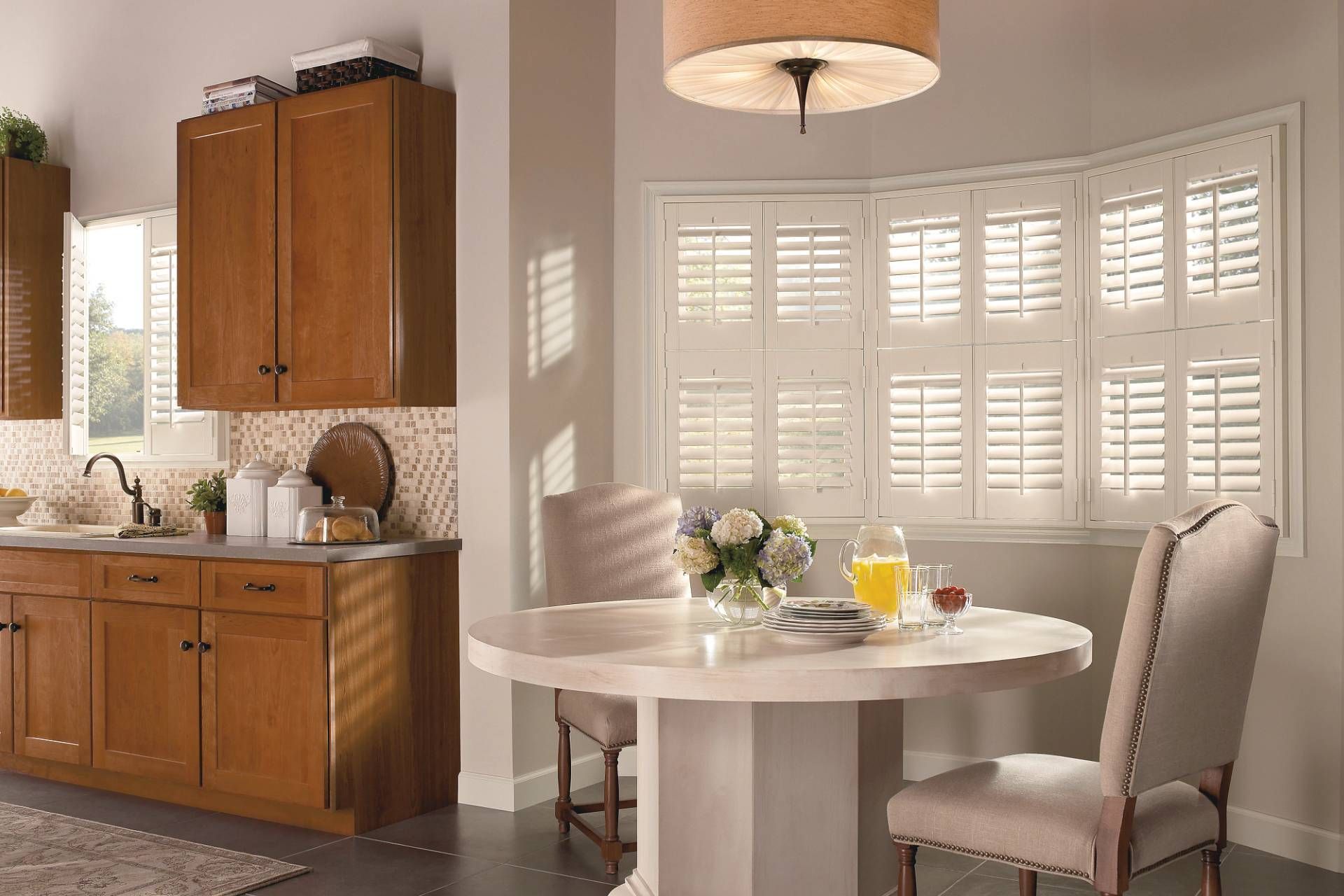 Hunter Douglas NewStyle® Composite Shutters in a Wichita kitchen
