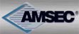 AMSEC logo in blue and gray with a diamond-shaped emblem on a white background