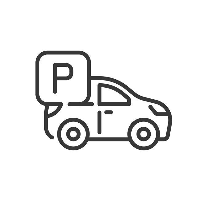 icona ampio parcheggio 