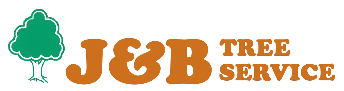 J&B Tree Service logo with green tree icon and orange text