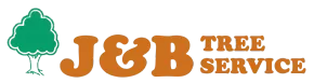 J&B Tree Service logo with green tree icon and orange text