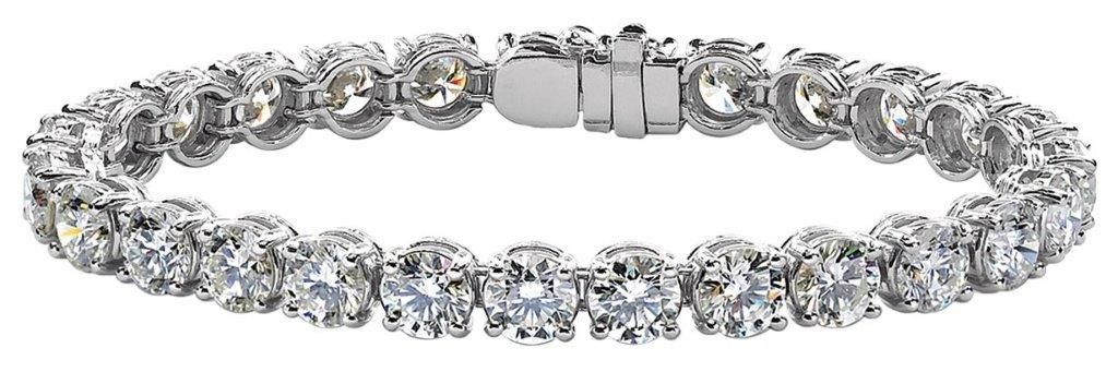 14K White Gold Diamond 5 Carat Tennis Bracelet