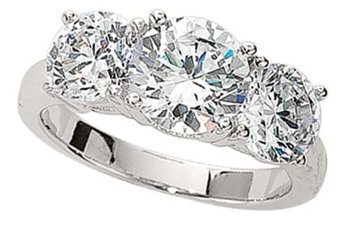 3 Stone 4ct Diamond Ring