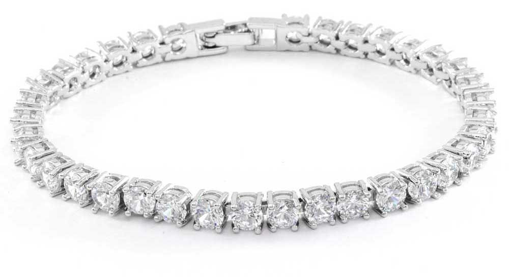 5 Ct Handmade White Gold Diamond Tennis Bracelet