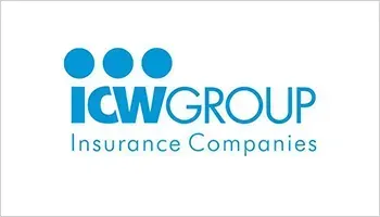 ICW Group Insurance Companies logo in blue with three dots above the name