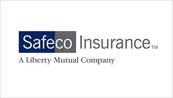 Safeco Insurance logo with blue and gray text, “A Liberty Mutual Company” underneath