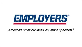 Employers logo in blue and red with tagline: America’s small business insurance specialist.