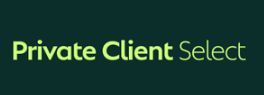 Private Client Select logo in light green text on a dark teal background