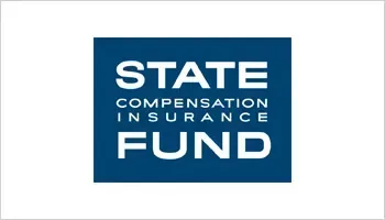 State Compensation Insurance Fund logo in blue and white