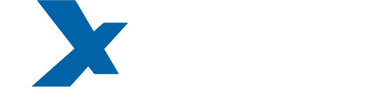 A blue, stylized letter X logo consisting of two overlapping shapes.