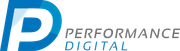 A stylized blue letter P logo next to the text