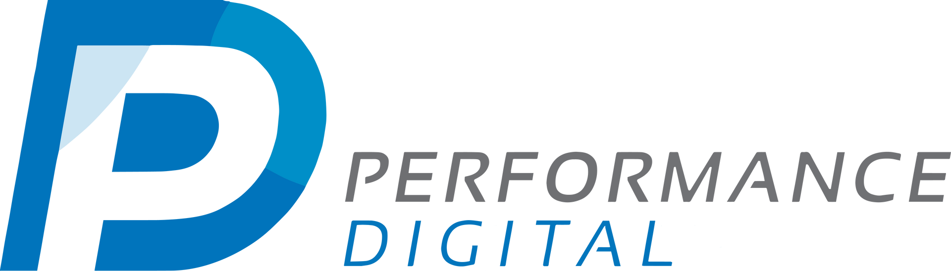 A stylized blue letter P logo next to the text 