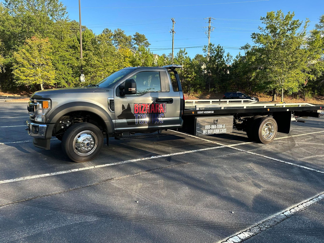 Towing services by Biznark Towing in the Atlanta Georgia area.