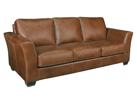Brown leather sofa