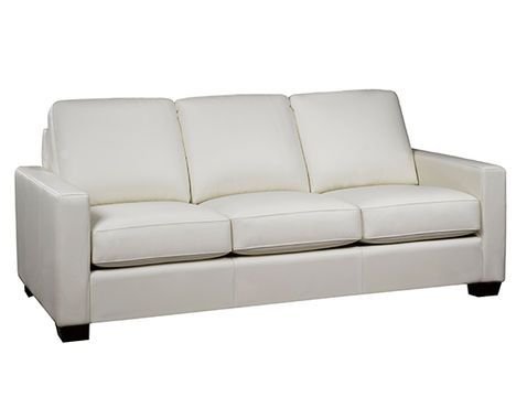 A white leather couch