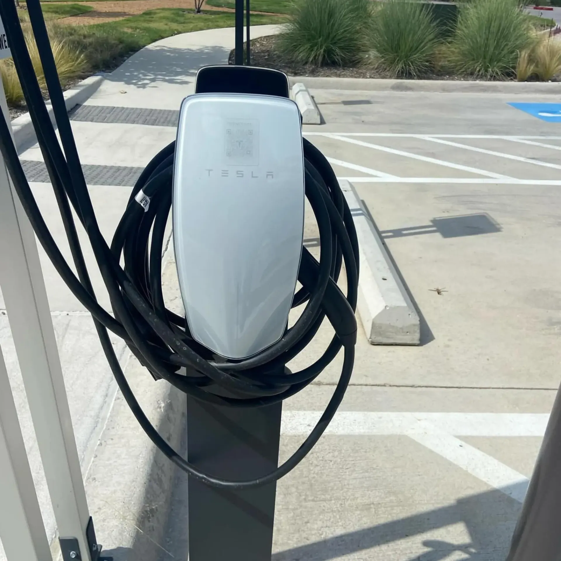 Panther City Electric LLC - A tesla charging station in a parking lot