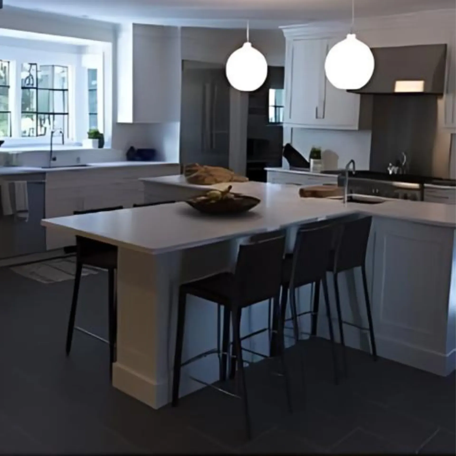 Panther City Electric LLC - A kitchen with a large island in the middle