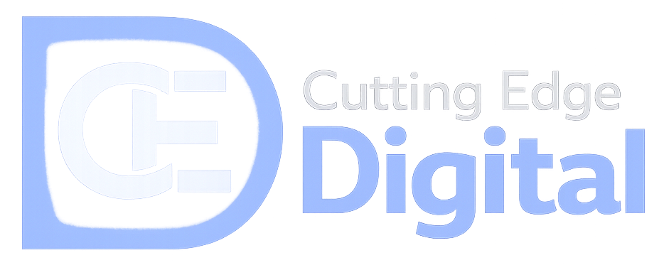 Logo with a blue 