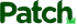 Patch logo in dark green with a small green leaf accent