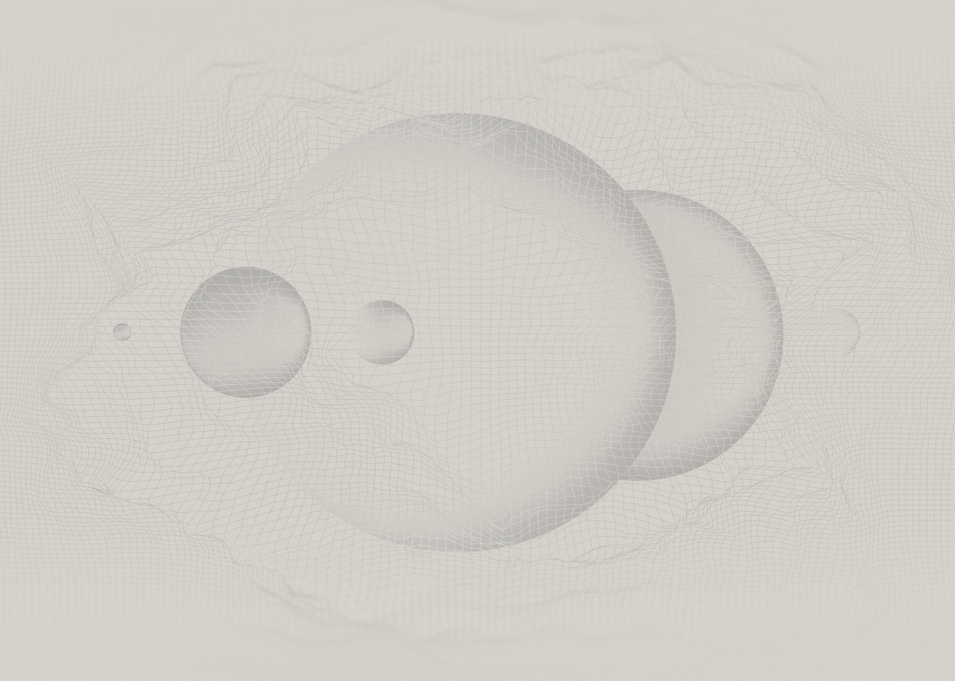 A drawing of three circles on a white background.