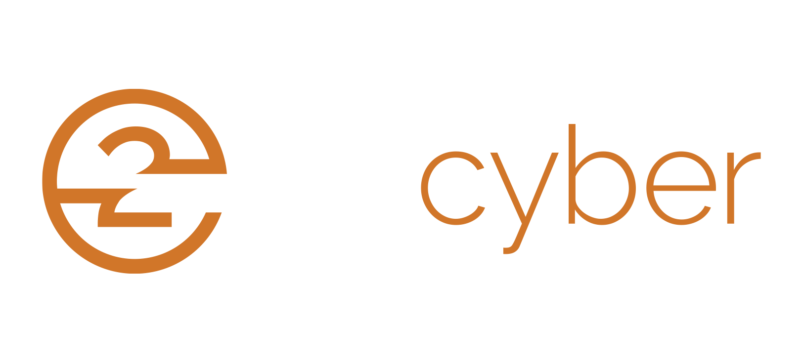 A logo for cyber with a circle and the word cyber