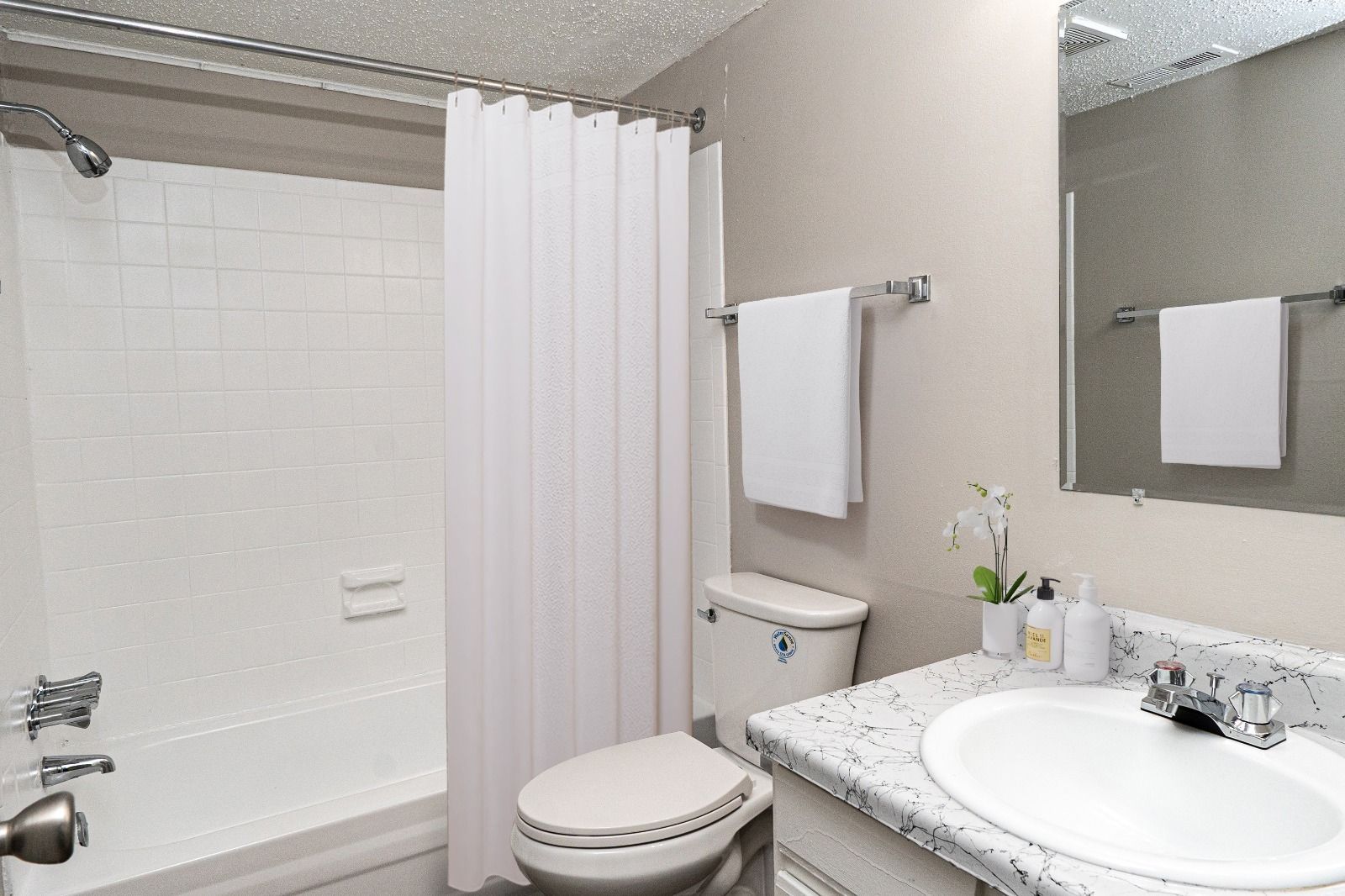 bathroom with tub and sink and toilet
