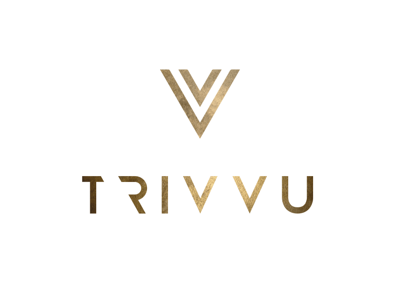 Logotipo dorado de Trivvu