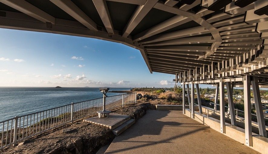 Observatory With a View of the Sea; Metal Structure, Paved Pathway, and Telescope — BOLD Architecture + Interior Design In Mackay, QLD