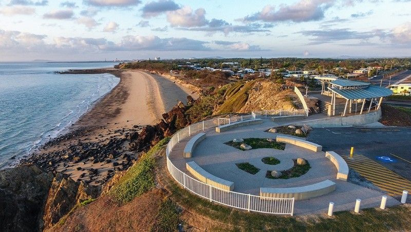 Coastal View With a Beach, Cliffs, and a Lookout With Seating — BOLD Architecture + Interior Design In Mackay, QLD