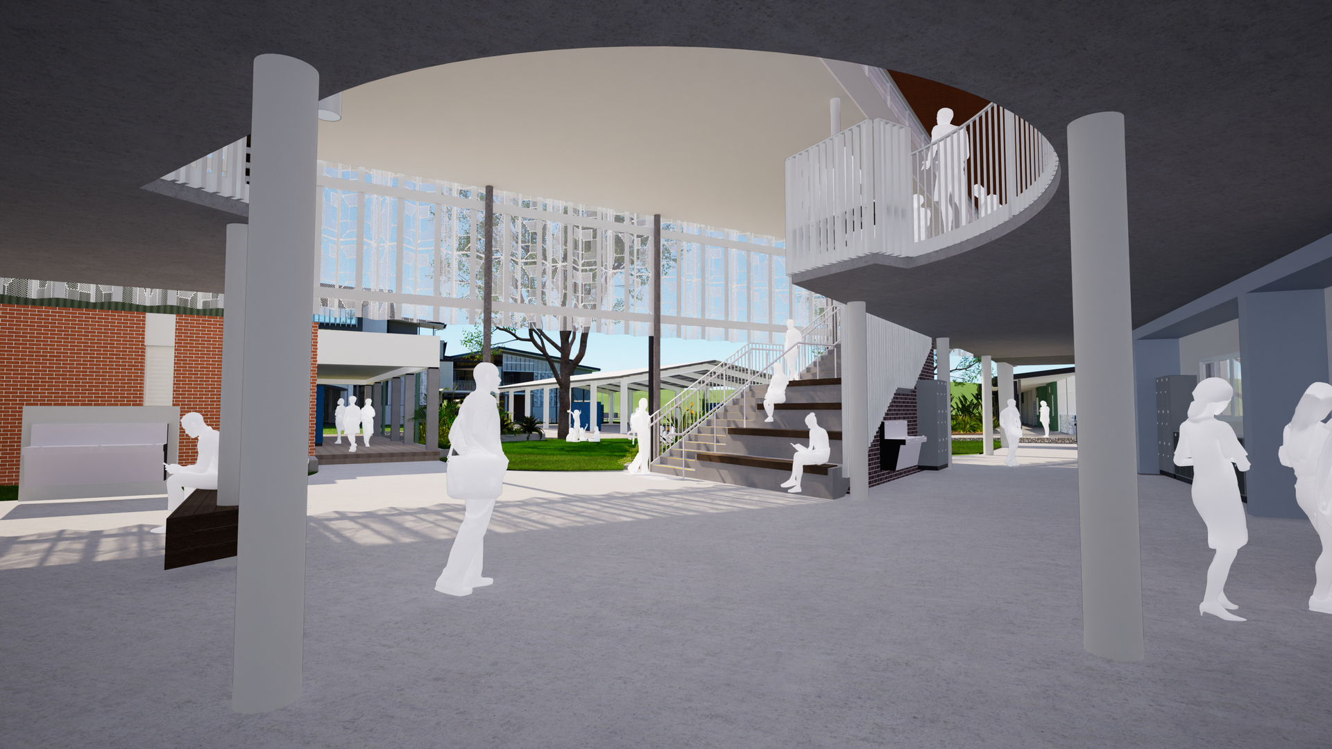 Architectural Rendering of an Open-air Building Interior — BOLD Architecture + Interior Design In Mackay, QLD