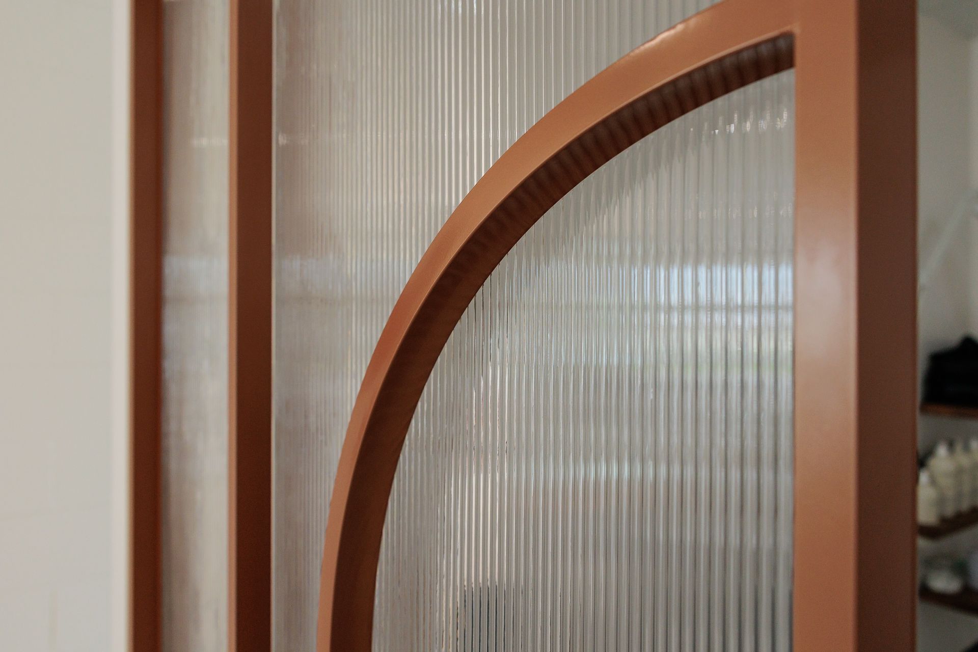 Wooden-framed Frosted Glass Partition — BOLD Architecture + Interior Design In Mackay, QLD