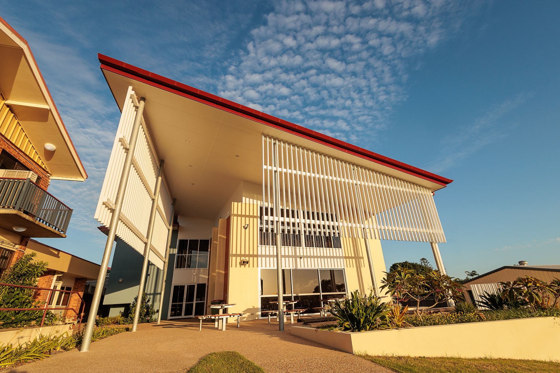 Modern White House With a Red Roof — BOLD Architecture + Interior Design In Mackay, QLD