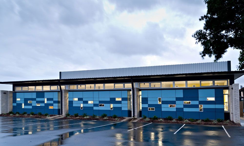 Blue and Gray Modern Building Exterior — BOLD Architecture + Interior Design In Mackay, QLD