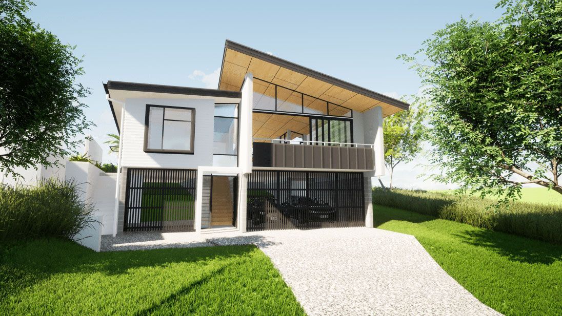 Modern Two-Story House with Angled Roof — BOLD Architecture + Interior Design in Mackay, QLD