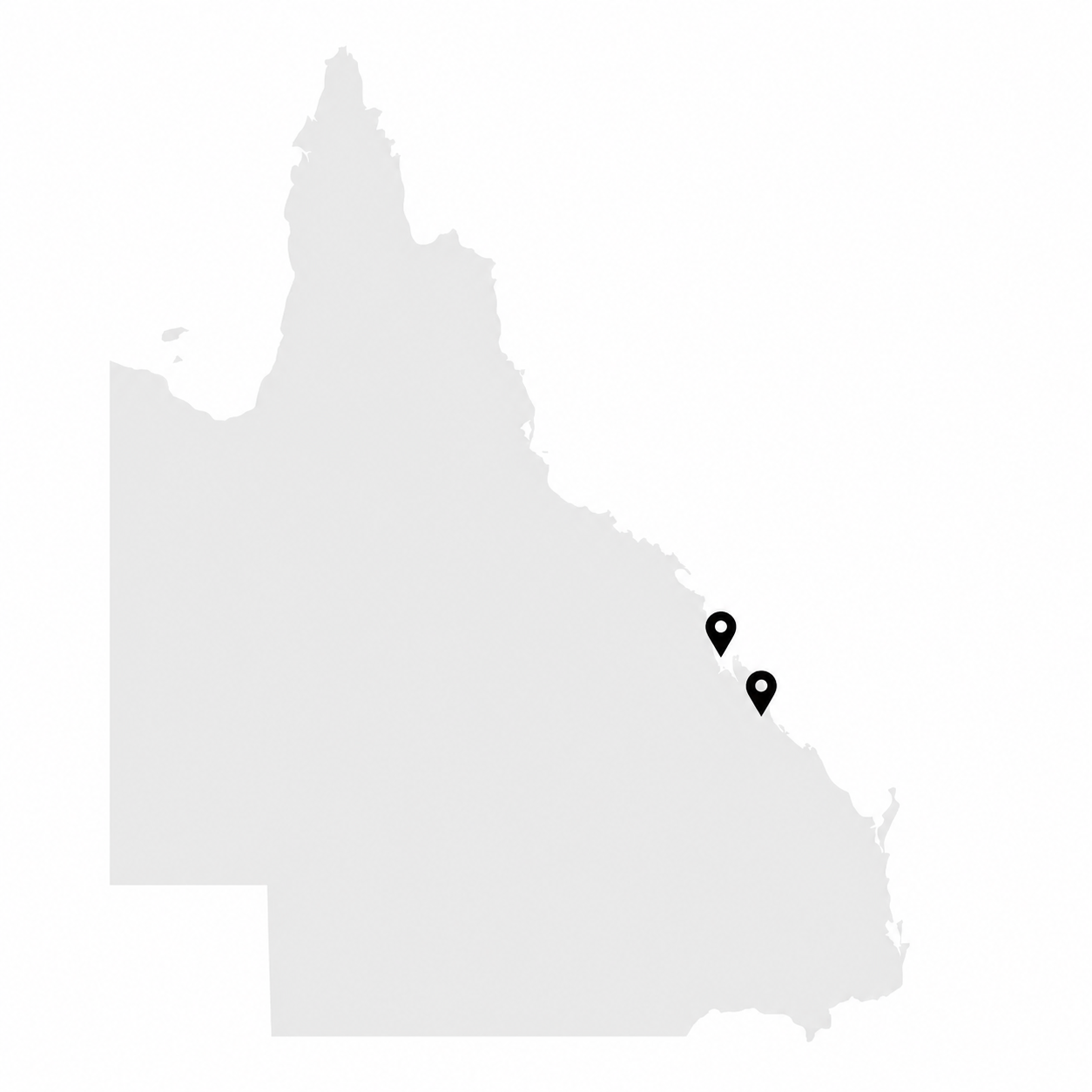 Map of Queensland, Australia — BOLD Architecture + Interior Design In Mackay, QLD