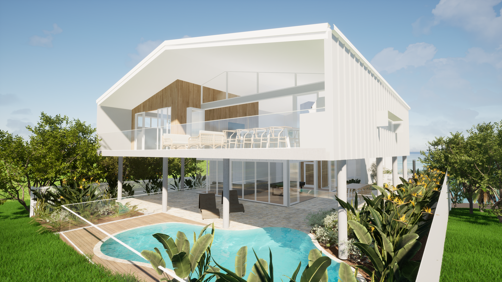 Modern White House With a Pool — BOLD Architecture + Interior Design In Mackay, QLD
