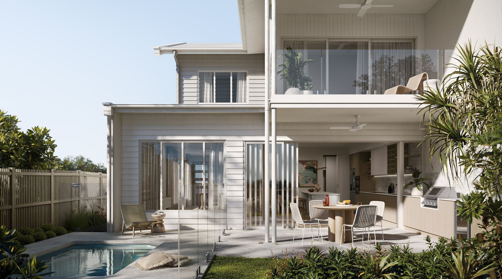 Modern Two-story House With Pool, Glass Walls, and Open-plan Design — BOLD Architecture + Interior Design In Mackay, QLD