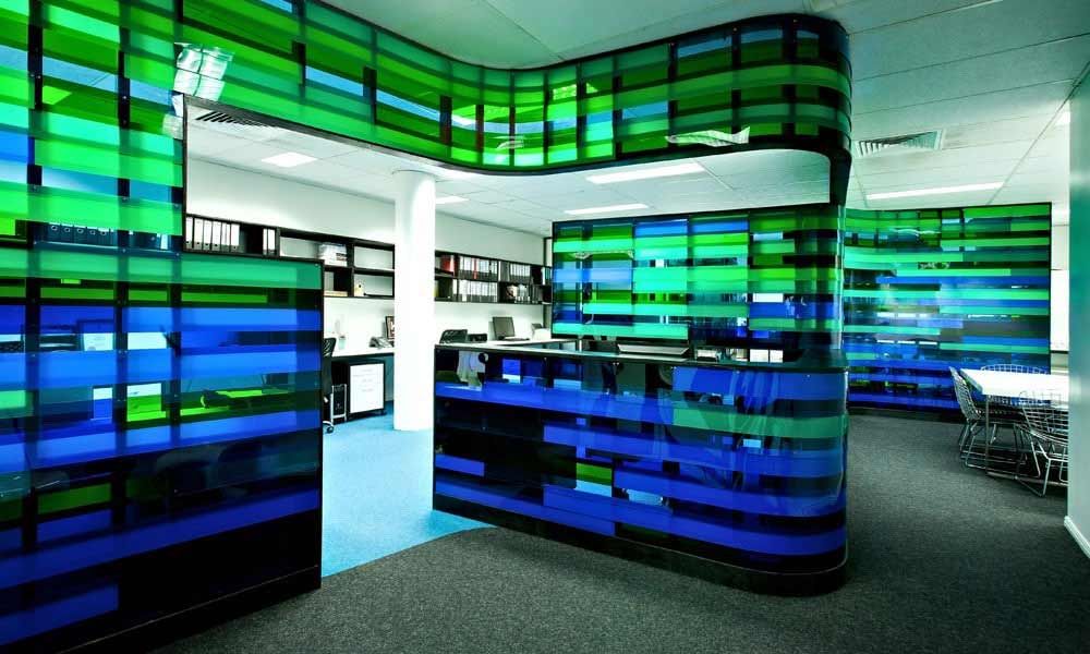 A Room With A Blue And Green Striped Wall — BOLD Architecture + Interior Design In Mackay, QLD